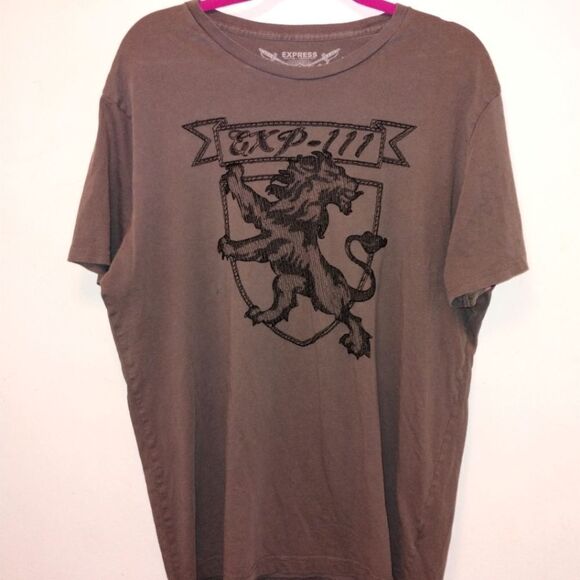 Express Tops - Express grey Lion tee/Unisex